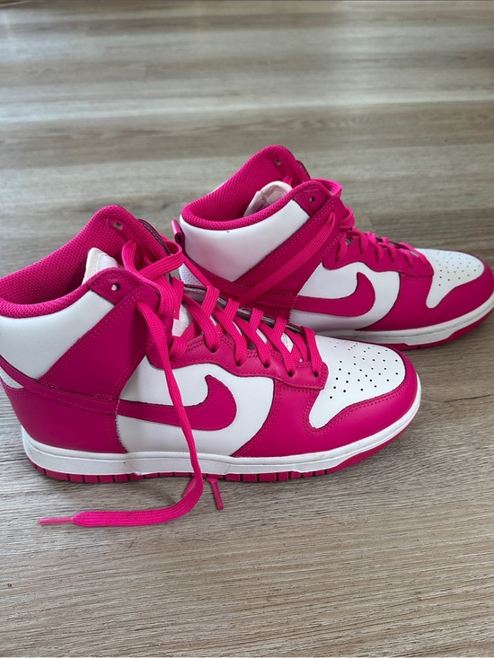 Nike Shoes - Nike Hot Pink and White High-Top Sneakers